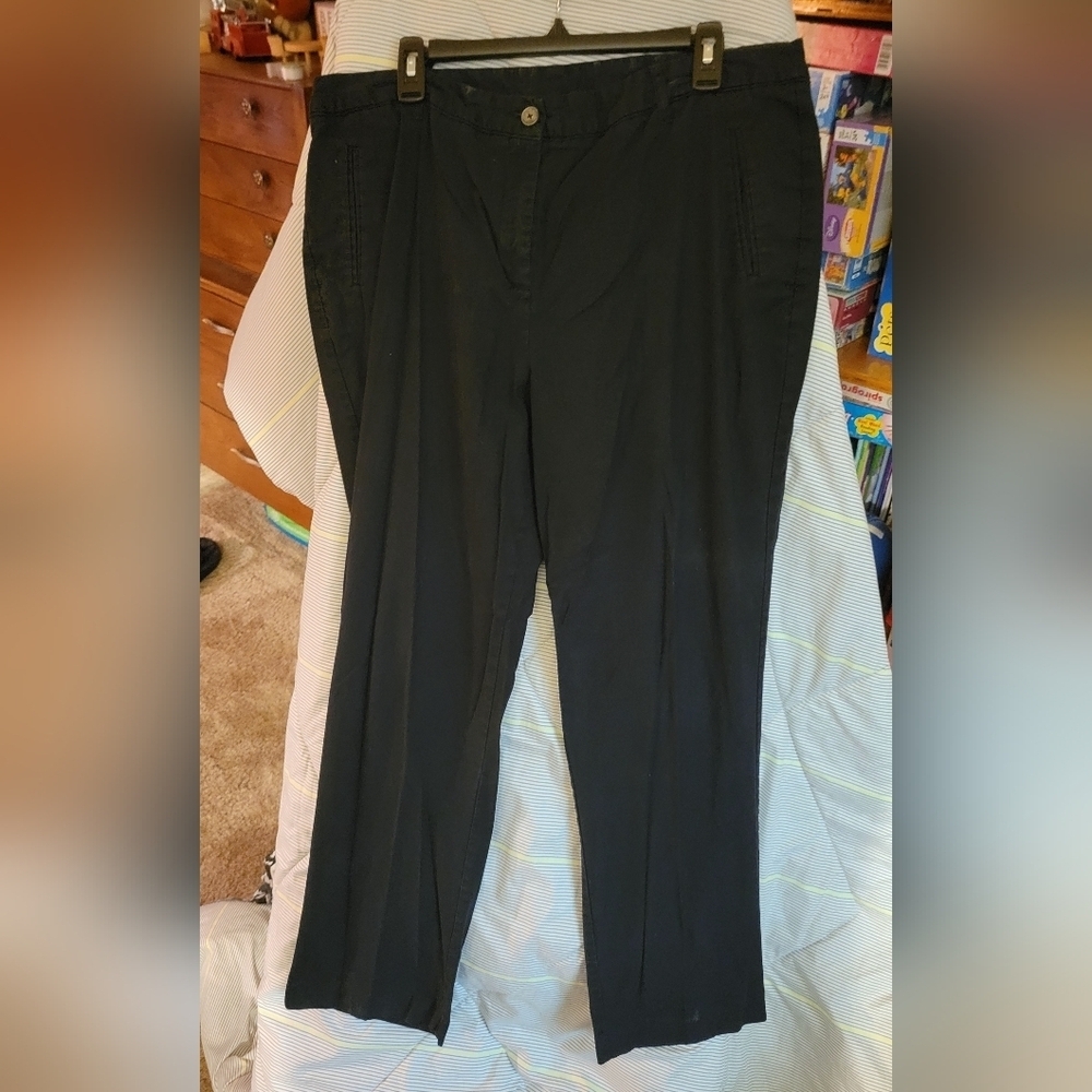 Jaclyn Smith Collection 18 Black Trouser Pants